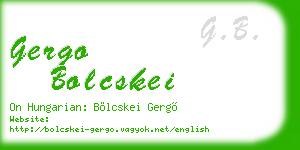 gergo bolcskei business card